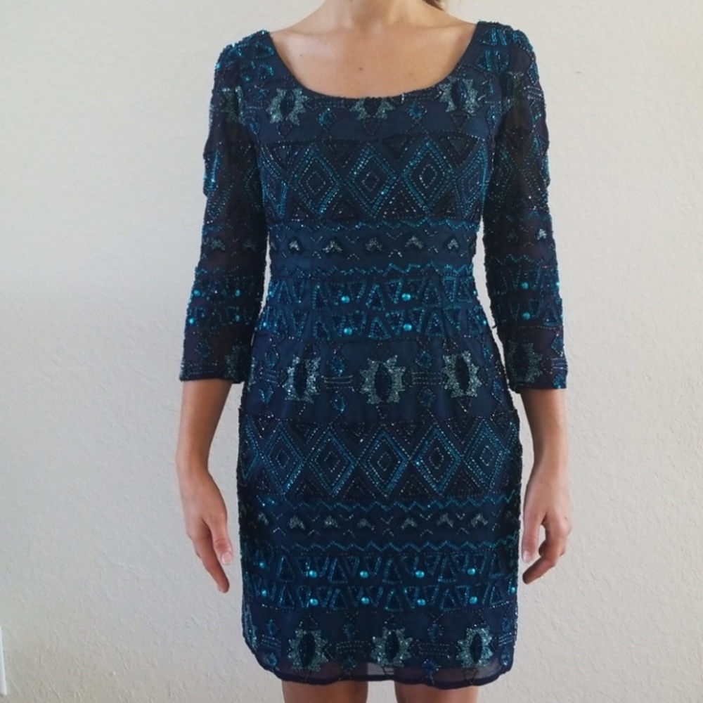 ❌SOLD❌Shail K Short Sequin and Bead Embellished Dress